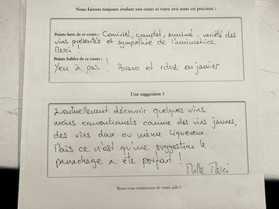 Appréciations client-e-s du dernier cours animé par Nancy